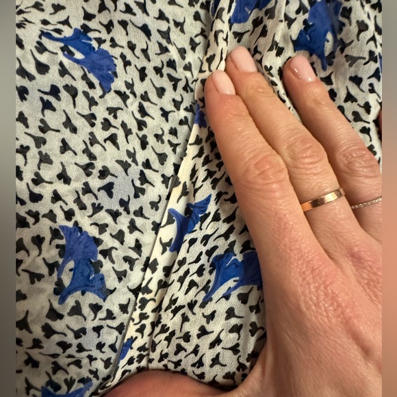 Maje Assymetric Dress in printed muslin - Picture 6 of 10